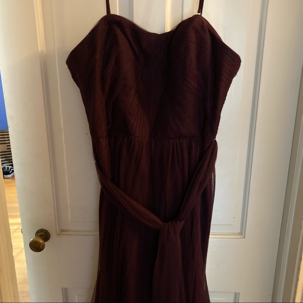 Watters Full Length Eggplant Gown - Picture 3 of 8